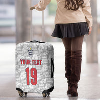 Custom World Football 2026 England Luggage Cover Three Lions Monogram White Glory