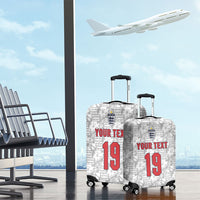 Custom World Football 2026 England Luggage Cover Three Lions Monogram White Glory