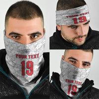 Custom World Football 2026 England Neck Gaiter Three Lions Monogram White Glory