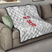 Custom World Football 2026 England Quilt Three Lions Monogram White Glory