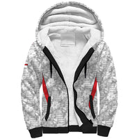 Custom World Football 2026 England Sherpa Hoodie Three Lions Monogram White Glory
