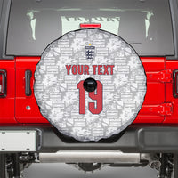 Custom World Football 2026 England Spare Tire Cover Three Lions Monogram White Glory