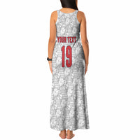 Custom World Football 2026 England Tank Maxi Dress Three Lions Monogram White Glory