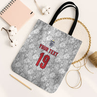 Custom World Football 2026 England Tote Bag Three Lions Monogram White Glory
