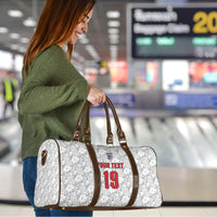 Custom World Football 2026 England Travel Bag Three Lions Monogram White Glory