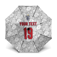 Custom World Football 2026 England Umbrella Three Lions Monogram White Glory
