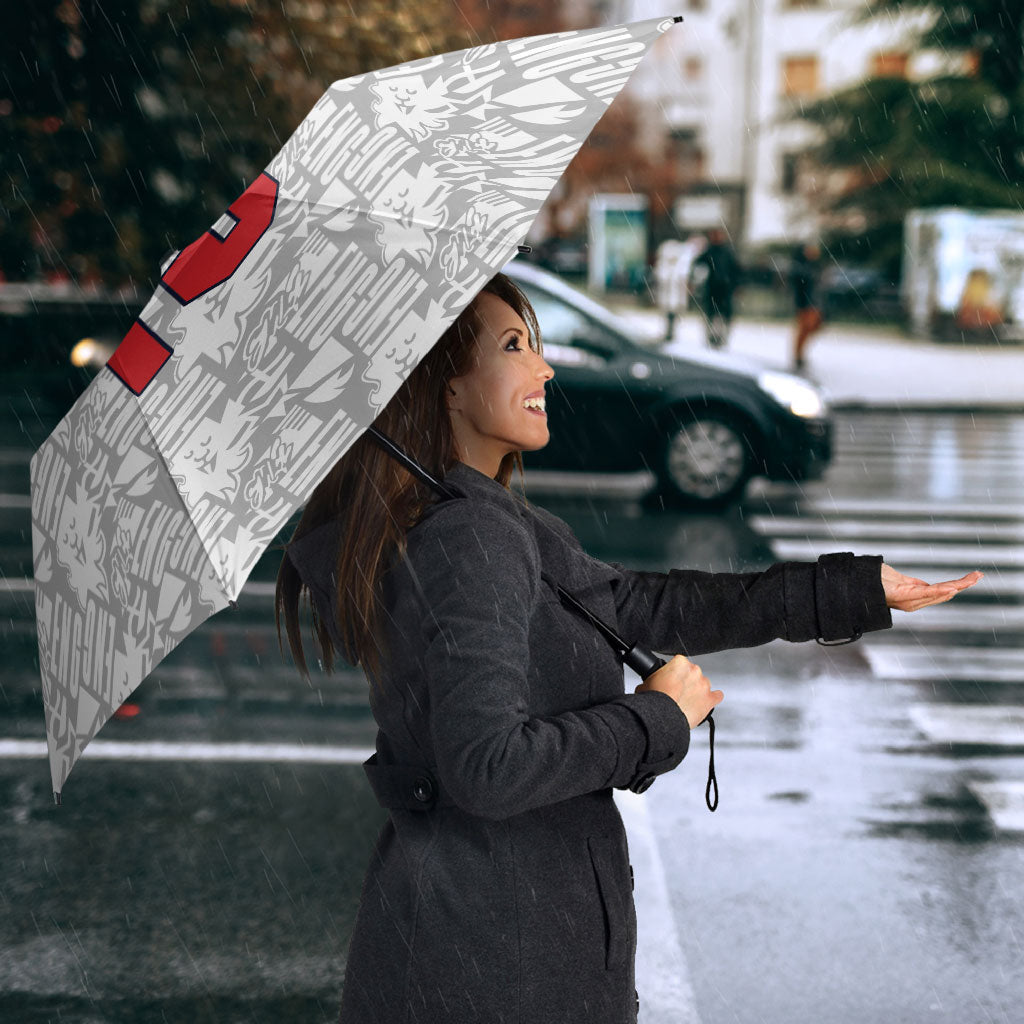 Custom World Football 2026 England Umbrella Three Lions Monogram White Glory