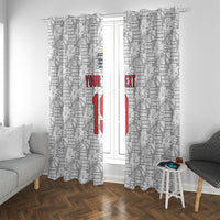 Custom World Football 2026 England Window Curtain Three Lions Monogram White Glory