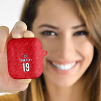 Custom World Football 2026 England AirPods Case Three Lions Monogram Red Glory