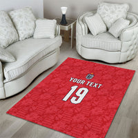 Custom World Football 2026 England Area Rug Three Lions Monogram Red Glory