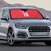 Custom World Football 2026 England Auto Sun Shade Three Lions Monogram Red Glory