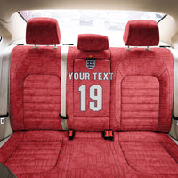 Custom World Football 2026 England Back Car Seat Cover Three Lions Monogram Red Glory