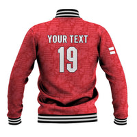 Custom World Football 2026 England Baseball Jacket Three Lions Monogram Red Glory