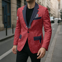 Custom World Football 2026 England Blazer Three Lions Monogram Red Glory