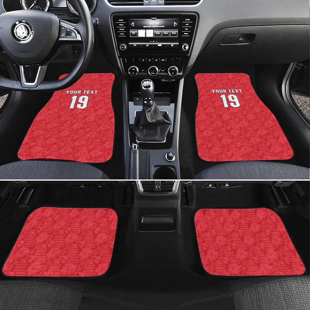 Custom World Football 2026 England Car Mats Three Lions Monogram Red Glory