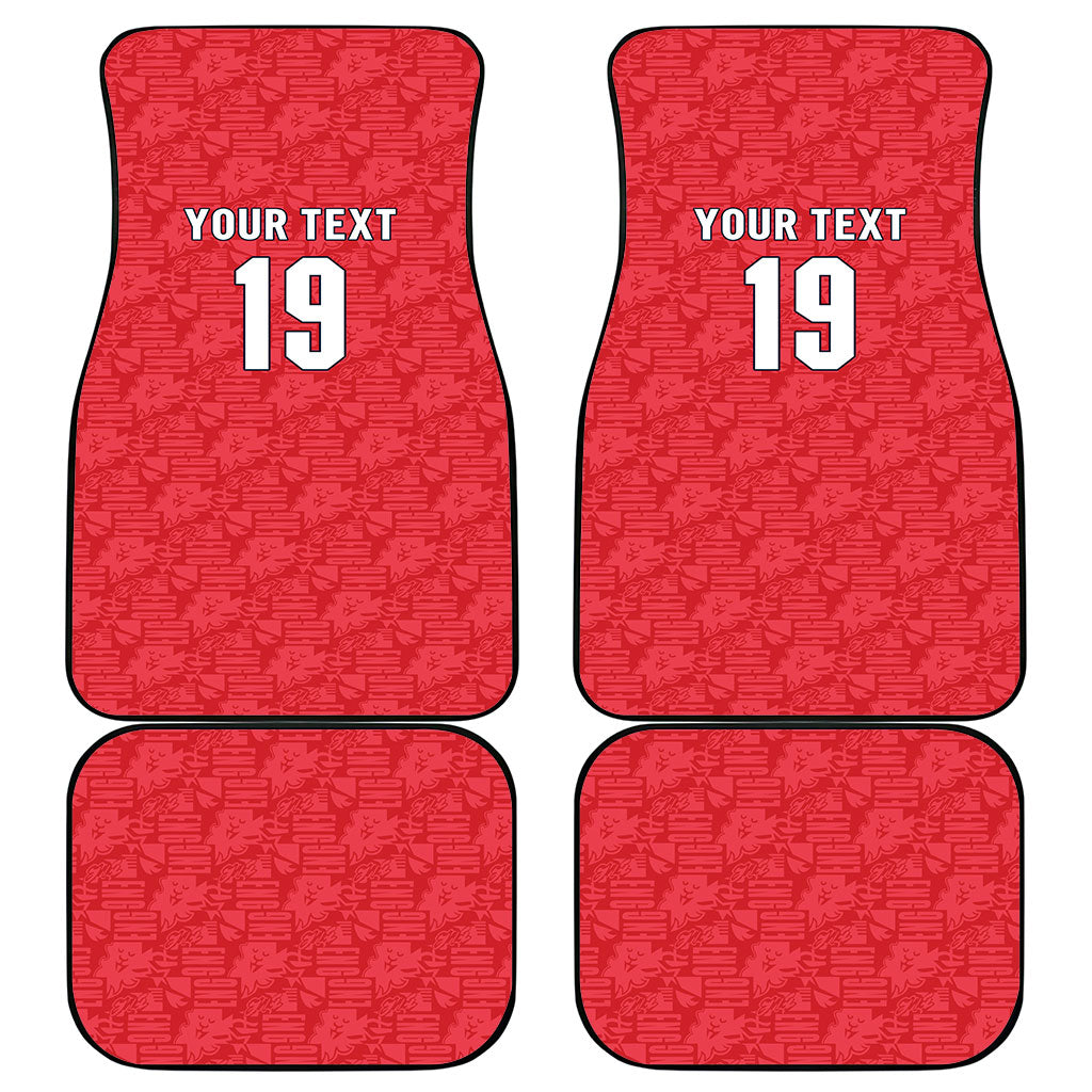 Custom World Football 2026 England Car Mats Three Lions Monogram Red Glory