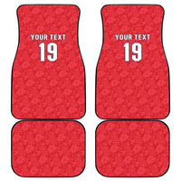 Custom World Football 2026 England Car Mats Three Lions Monogram Red Glory