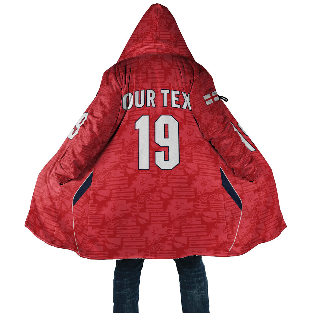 Custom World Football 2026 England Cloak Three Lions Monogram Red Glory