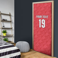 Custom World Football 2026 England Door Cover Three Lions Monogram Red Glory