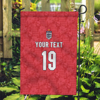 Custom World Football 2026 England Garden Flag Three Lions Monogram Red Glory