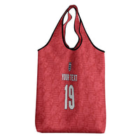 Custom World Football 2026 England Grocery Bag Three Lions Monogram Red Glory