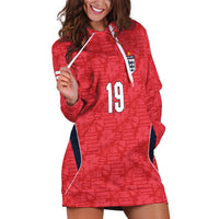 Custom World Football 2026 England Hoodie Dress Three Lions Monogram Red Glory