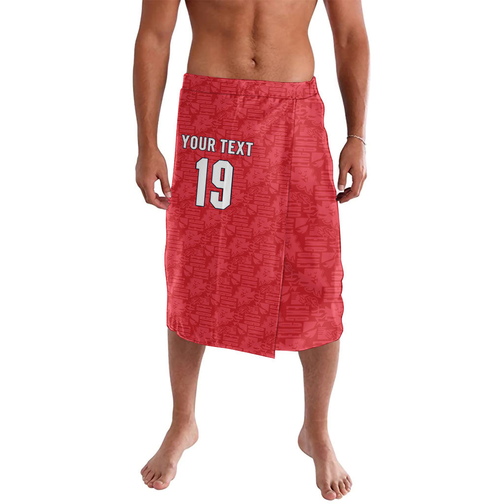 Custom World Football 2026 England Lavalava Three Lions Monogram Red Glory