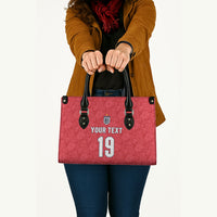 Custom World Football 2026 England Leather Bag Three Lions Monogram Red Glory