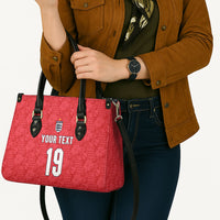 Custom World Football 2026 England Leather Bag Three Lions Monogram Red Glory