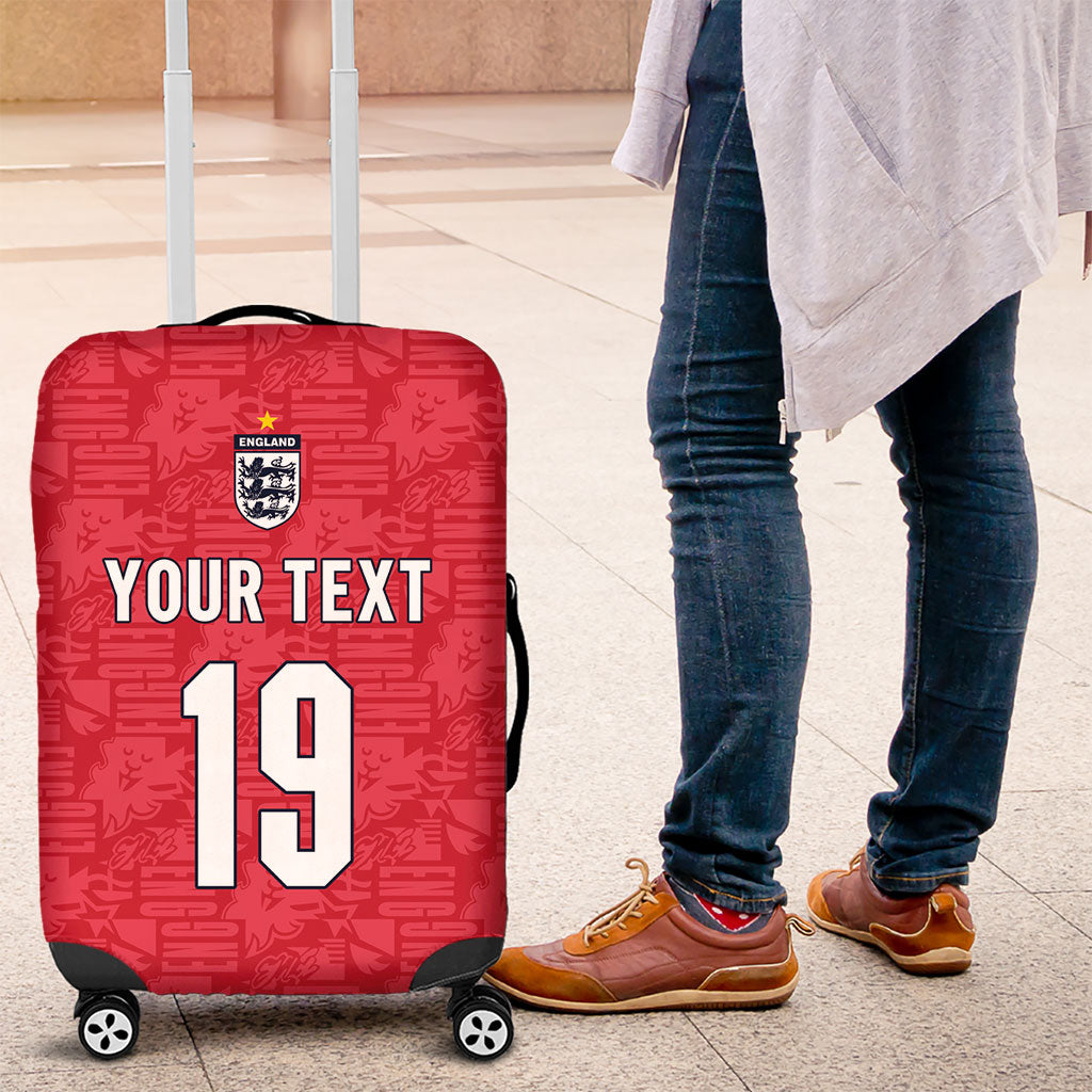 Custom World Football 2026 England Luggage Cover Three Lions Monogram Red Glory