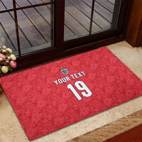 Custom World Football 2026 England Rubber Doormat Three Lions Monogram Red Glory