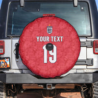 Custom World Football 2026 England Spare Tire Cover Three Lions Monogram Red Glory