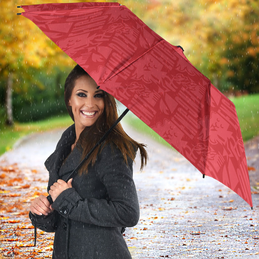 Custom World Football 2026 England Umbrella Three Lions Monogram Red Glory
