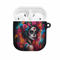 Mexico Day Of The Dead AirPods Case Rose Catrina Goddess Sugar Skull - Wonder Print Shop