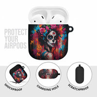 Mexico Day Of The Dead AirPods Case Rose Catrina Goddess Sugar Skull - Wonder Print Shop
