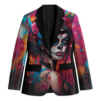 Mexico Day Of The Dead Blazer Rose Catrina Goddess Sugar Skull - Wonder Print Shop