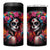 Mexico Day Of The Dead 4 in 1 Can Cooler Tumbler Rose Catrina Goddess Sugar Skull - Wonder Print Shop