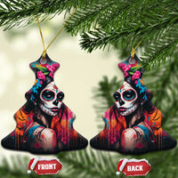 Mexico Day Of The Dead Ceramic Ornament Rose Catrina Goddess Sugar Skull - Wonder Print Shop