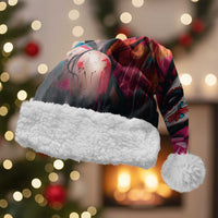 Mexico Day Of The Dead Christmas Santa Hat Rose Catrina Goddess Sugar Skull - Wonder Print Shop