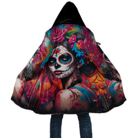 Mexico Day Of The Dead Cloak Rose Catrina Goddess Sugar Skull - Wonder Print Shop
