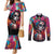 Mexico Day Of The Dead Couples Matching Mermaid Dress and Long Sleeve Button Shirt Rose Catrina Goddess Sugar Skull - Wonder Print Shop