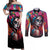 Mexico Day Of The Dead Couples Matching Off Shoulder Maxi Dress and Long Sleeve Button Shirt Rose Catrina Goddess Sugar Skull - Wonder Print Shop