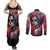Mexico Day Of The Dead Couples Matching Summer Maxi Dress and Long Sleeve Button Shirt Rose Catrina Goddess Sugar Skull - Wonder Print Shop