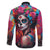 Mexico Day Of The Dead Family Matching Mermaid Dress and Hawaiian Shirt Rose Catrina Goddess Sugar Skull - Wonder Print Shop