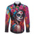 Mexico Day Of The Dead Family Matching Summer Maxi Dress and Hawaiian Shirt Rose Catrina Goddess Sugar Skull - Wonder Print Shop