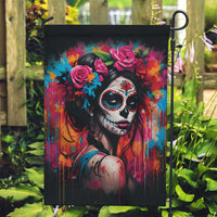 Mexico Day Of The Dead Garden Flag Rose Catrina Goddess Sugar Skull - Wonder Print Shop