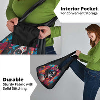 Mexico Day Of The Dead Grocery Bag Rose Catrina Goddess Sugar Skull - Wonder Print Shop