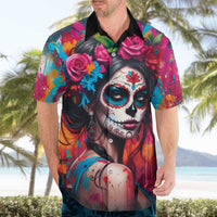 Mexico Day Of The Dead Hawaiian Shirt Rose Catrina Goddess Sugar Skull - Wonder Print Shop