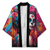Mexico Day Of The Dead Kimono Rose Catrina Goddess Sugar Skull - Wonder Print Shop