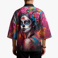 Mexico Day Of The Dead Kimono Rose Catrina Goddess Sugar Skull - Wonder Print Shop